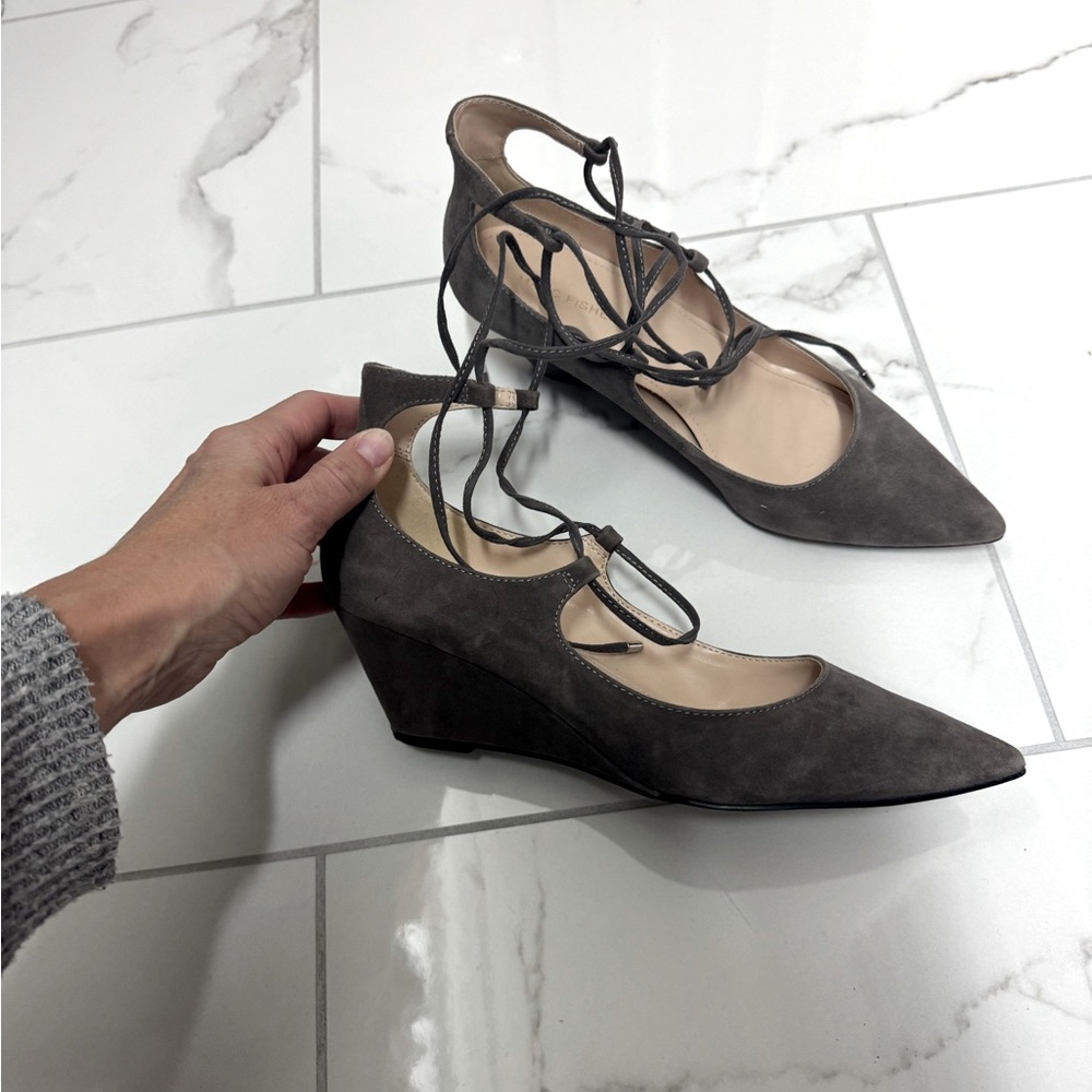 Marc Fisher Low Lace Up Wedge